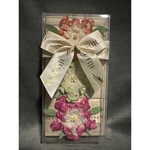 Vintage 2000s Pure Fiji Handmade Coconut Bar Soap Boxed Gift Set Of 3